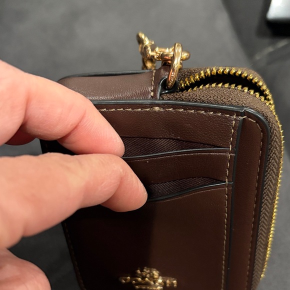 Coach Zip Card Case in Maple - Picture 9 of 13